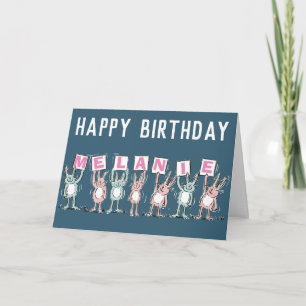 7 Letter Name Happy Birthday Card Karte