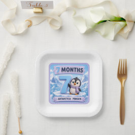7 Monate Baby Meilenstein Explorer Pappteller