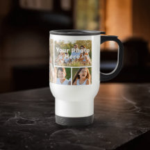 7 Multi-Foto Personalisiert Collage Travel Mug