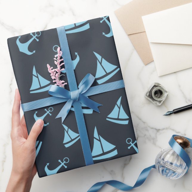 7 Nautical Haven Wrapping Paper "Big Size" Geschenkpapier (Schenken)