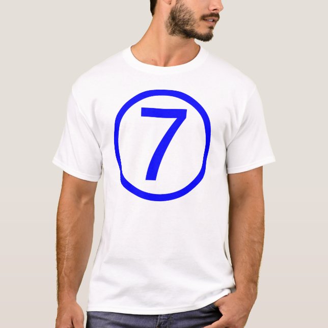 7, Nummer sieben T-Shirt (Vorderseite)