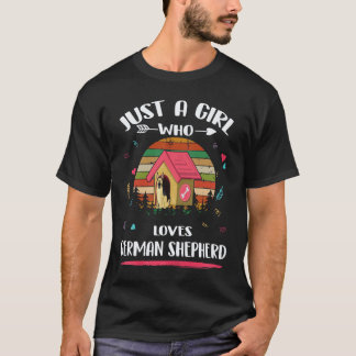 7 Nur ein Mädchen das Deutsche Schäferhunde liebt T-Shirt