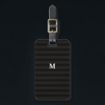 7 Option Moderne schwarze Streifen mit Monogramm Gepäckanhänger<br><div class="desc">Lassen Sie Ihr Gepäck mit diesen schwarz-grauen Streifen Gepäckanhänger schön aussehen.</div>