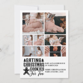 7 Photo Christmas Cookies for 2 Pregnancy  Feiertagskarte