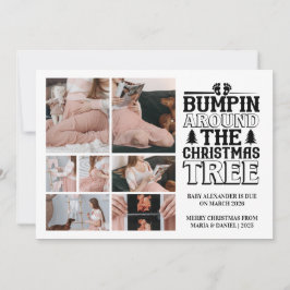 7 Photo Christmas Tree Pregnancy Announcement Feiertagskarte