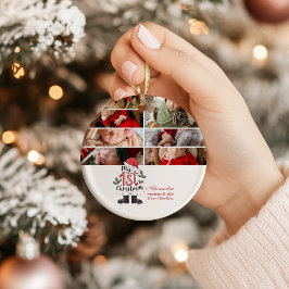 7 Photo Cute Santa Baby 1st Christmas Keramik Ornament