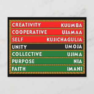 7 Prinzipien Postkarte