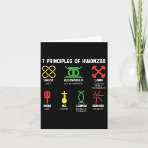 7 Prinzipien von Kwanzaa Frohes Kwanzaa Afrikanisc Karte