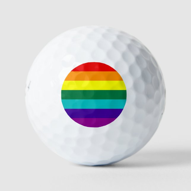 7 Regenbogen-Gay Pride-Fahne Golfball (Vorderseite)