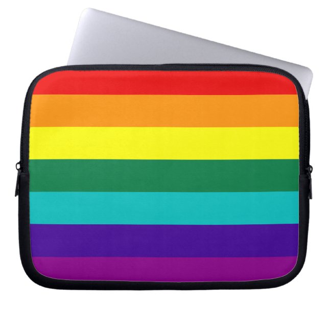 7 Regenbogen-Gay Pride-Fahne Laptop-Sieb Laptopschutzhülle (Vorderseite)