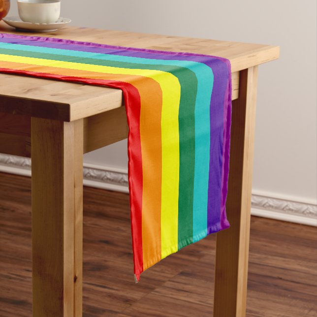 7 Regenbogenfarben Großer Tischläufer (Beispiel)