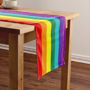 7 Regenbogenfarben Mittelgroßer Tischläufer