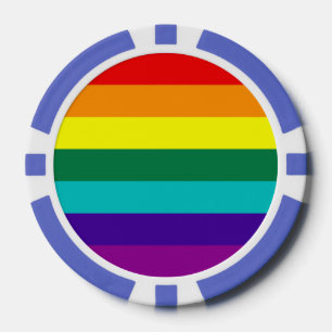7 Regenbogenfarben Pokerchips