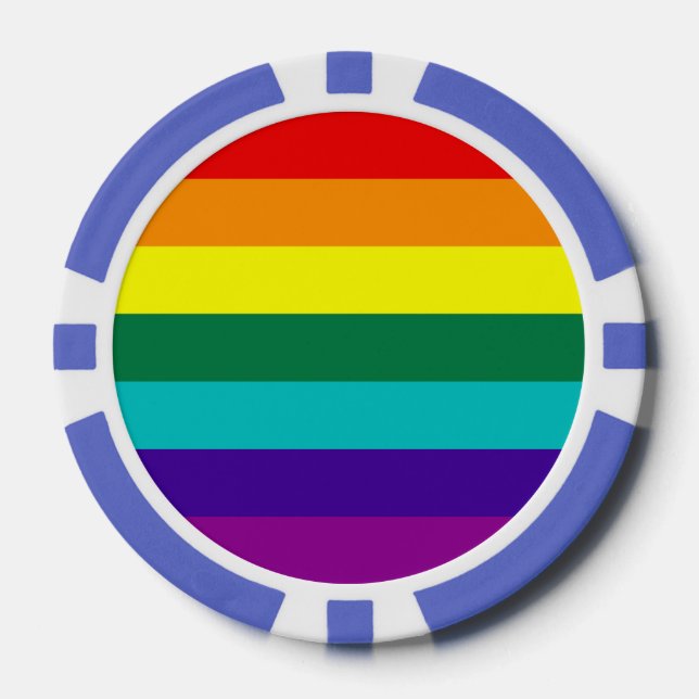 7 Regenbogenfarben Pokerchips (Vorderseite)