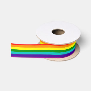 7 Regenbogenfarben Satinband