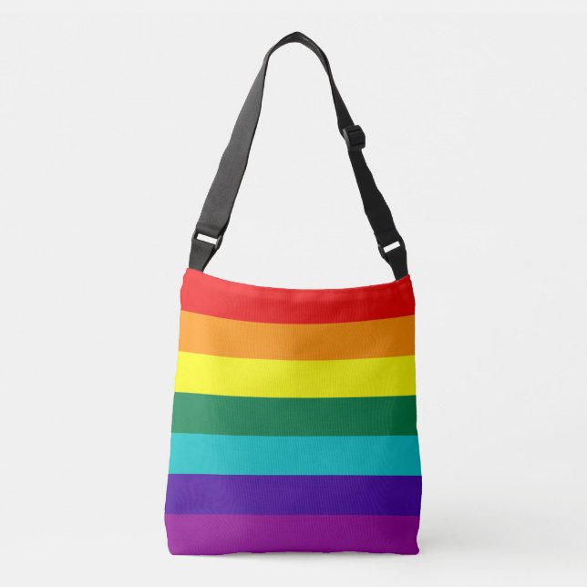 7 Regenbogenfarben Tragetaschen Mit Langen Trägern (Vorderseite)