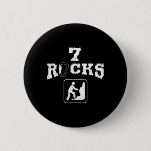 7 Rocks Bergsteigen Sieben Jahre altes Bday T-Shir Button