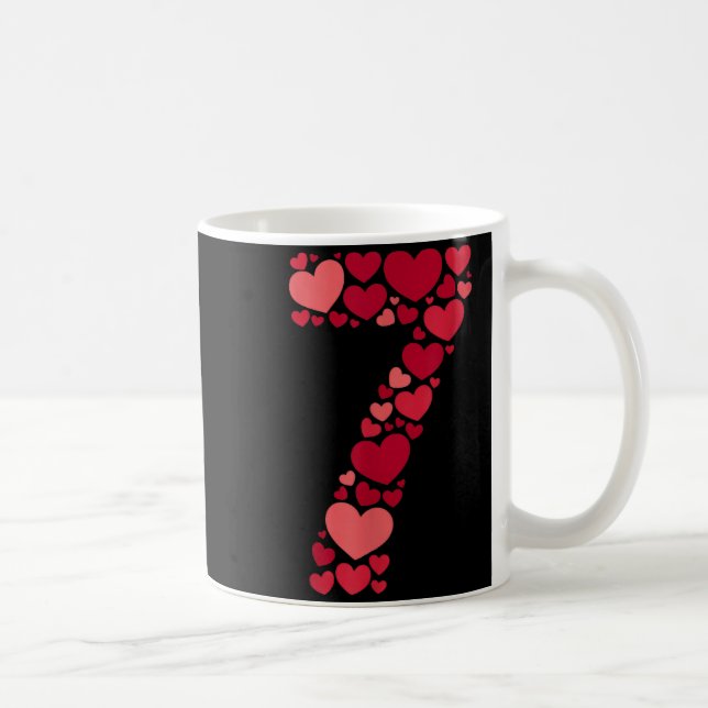 7 Romantic 67 Heart Pattern Valentine Love Trend 6 Kaffeetasse (Rechts)