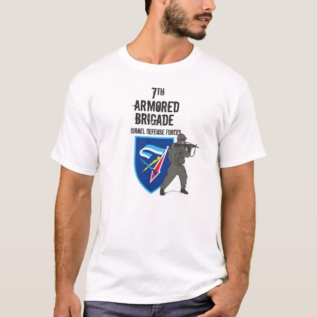 7. Rüstungsbrigade, israelische Verteidigungskräft T-Shirt (Vorderseite)