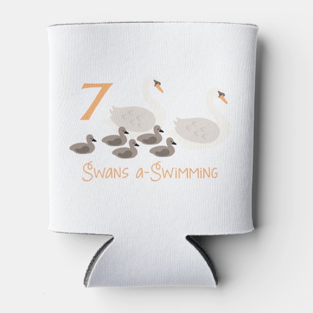 7 Schwäne a Schwimmen Dosenkühler (Vorderseite)