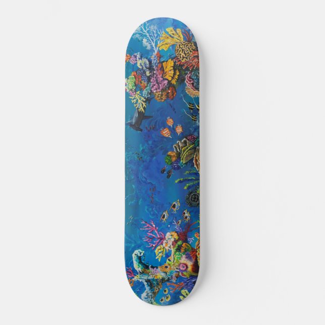 7 Seekorallenriff-Skateboard Skateboard (Vorderseite)