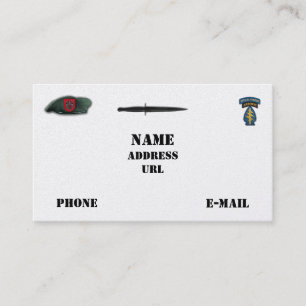 7. Spezialkräfte grüne Berets sf sfg recon Visitenkarte