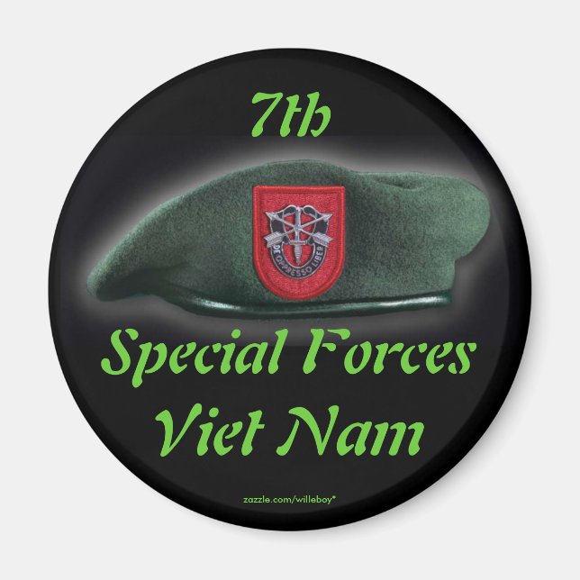 7. Spezialstreitkräfte Veteranen Green Berets Magn Magnet (Vorne)