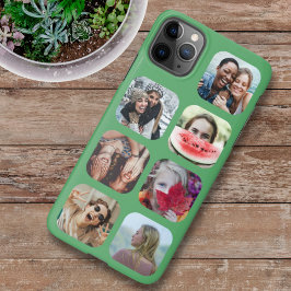 7 Square Foto Collage Green Template iPhone Case iPhone 11Pro Max Hülle