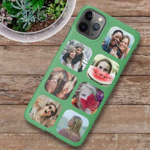 7 Square Foto Collage Green Template iPhone Case iPhone 11Pro Max Hülle