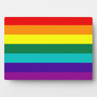 7 Streifen Rainbow Gay Pride Flag Plaque