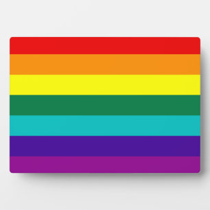 7 Streifen Rainbow Gay Pride Flag Plaque Fotoplatte