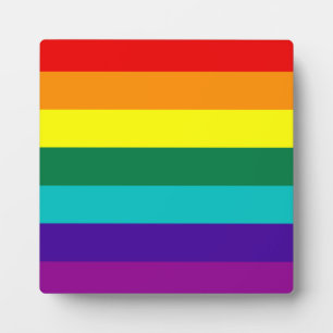 7 Streifen Rainbow Gay Pride Flag Plaque Fotoplatte