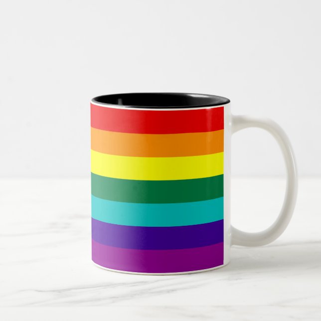 7 Streifen Rainbow Gay Pride Flag Tasse (Rechts)