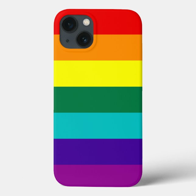 7 Streifen Regenbogen-Stolz Case-Mate iPhone Hülle (Rückseite)