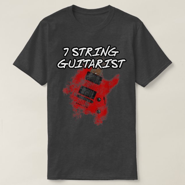 7 String Guitarist, Etended Range Guitar, Musician T-Shirt (Design vorne)
