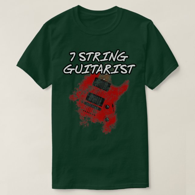 7 String Guitarist, Etended Range Guitar, Musiker T-Shirt (Design vorne)
