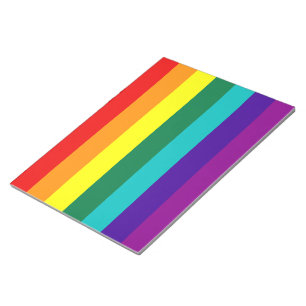 7 Stripes Rainbow Gay Pride Flag Editor Notizblock