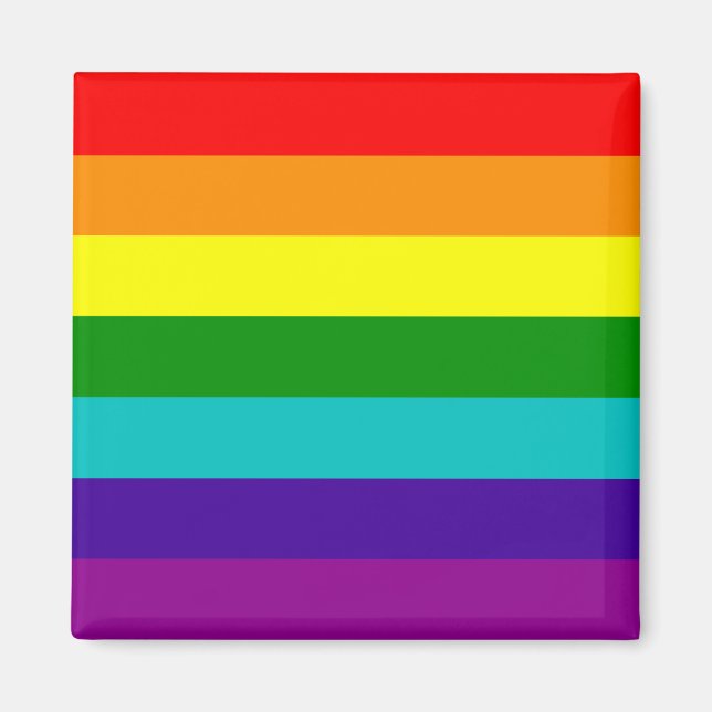 7 Stripes Rainbow Gay Pride Flag Magnet (Vorne)