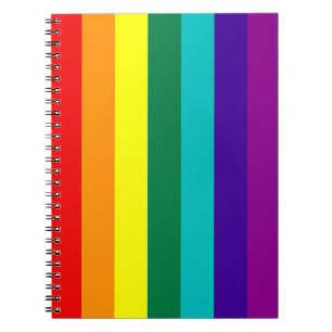 7 Stripes Rainbow Gay Pride Flag Notebook Notizblock