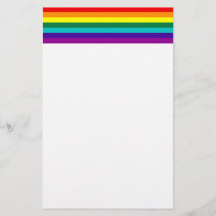 7 Stripes Rainbow Gay Pride Flag Stationierung Briefpapier