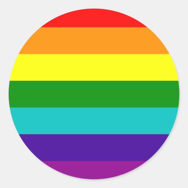 7 Stripes Rainbow Gay Pride Flag Sticker (Vorderseite)