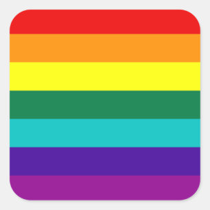7 Stripes Rainbow Gay Pride Flag Sticker