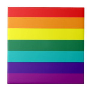 7 Stripes Rainbow Gay Pride Flag Tile Fliese