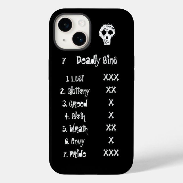 7 T - Shirt Tote Sins Case-Mate iPhone Hülle (Rückseite)