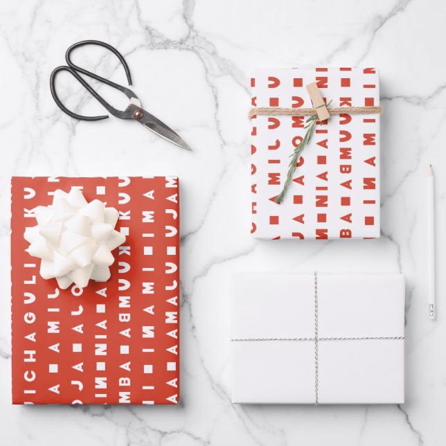 7 TAGE KWANZA GESCHENKPAPIER SET (Vorderseite)