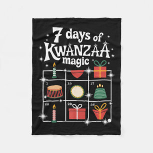 7 Tage Kwanzaa Kinara Magic Festive Magic Symbols Fleecedecke