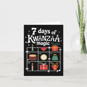 7 Tage Kwanzaa Kinara Magic Festive Magic Symbols Karte