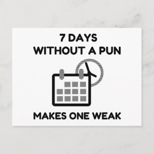 7 Tage ohne einen Witz Postkarte