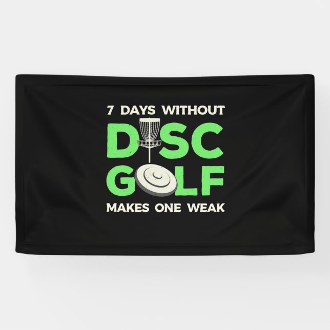 7 Tage ohne FestplattenGolf Banner (Horizontal)
