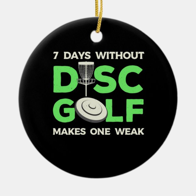 7 Tage ohne FestplattenGolf Keramik Ornament (Vorne)